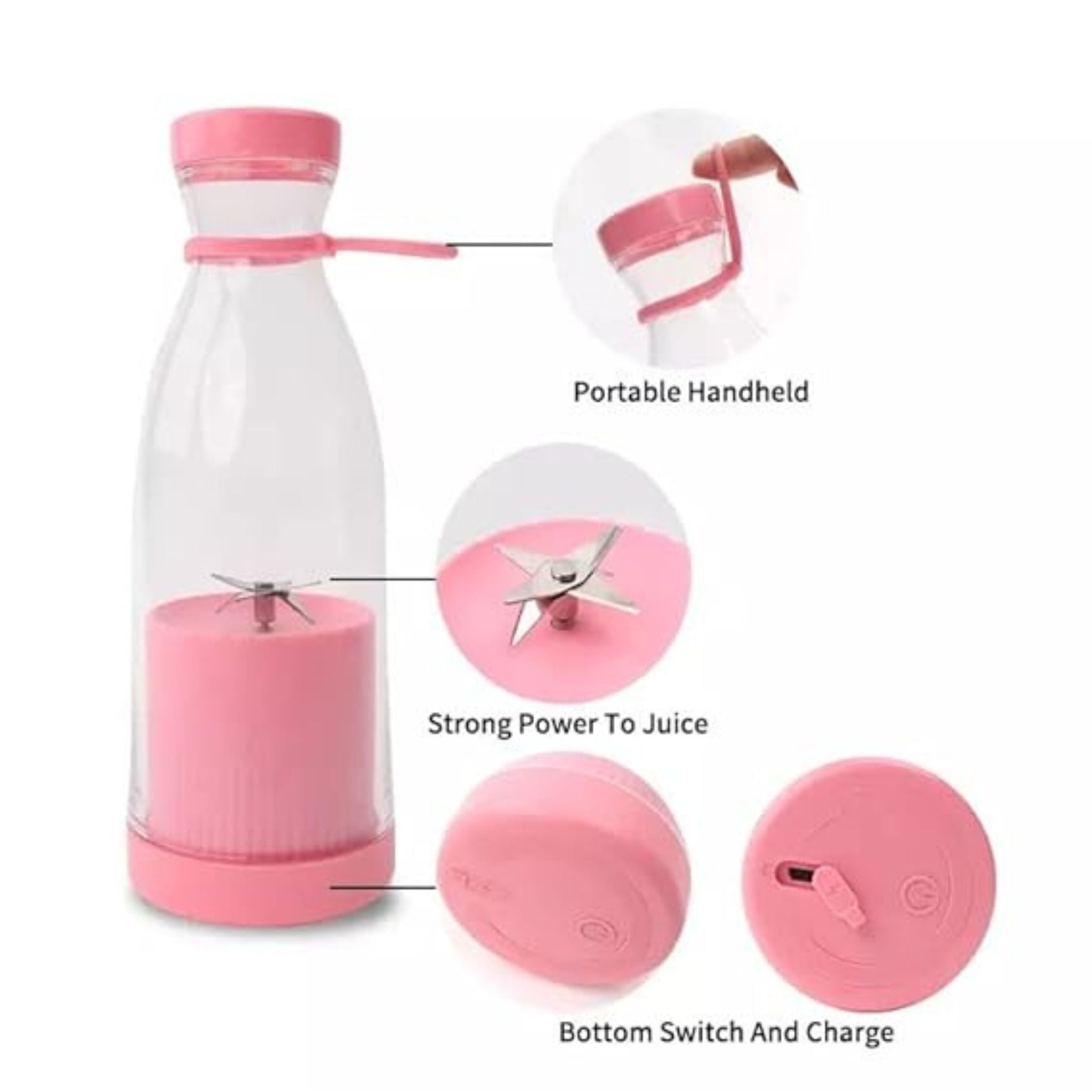 Prolify Portable USB Blender Juicer - 6 Blade Portable Smoothie & Shake Maker (Multicolor)